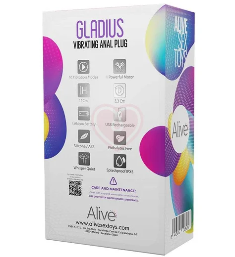 Анальная пробка с вибропулей Gladius синяя фото 5