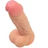 Реалистичный фаллоимитатор на присоске и с мошонкой RealStick Nude Baz телесный фото 9