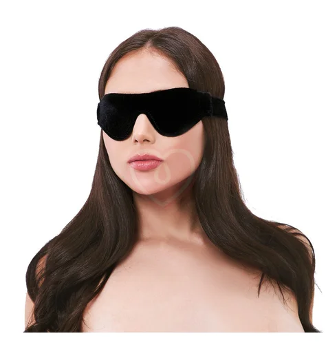 Чёрная мягкая маска на глаза Unisex Blindfold фото 2