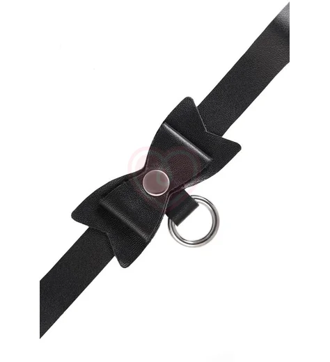 Чокер с бабочкой и кольцом Pecado BDSM черный фото 4