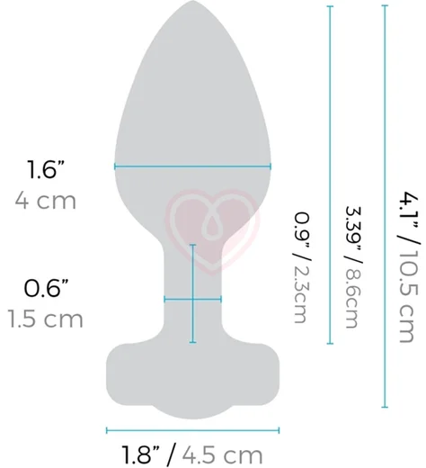 Анальная пробка с кристаллом сердцем и вибрацией b-Vibe Heart Shape Jewel Plug M/L красная фото 10