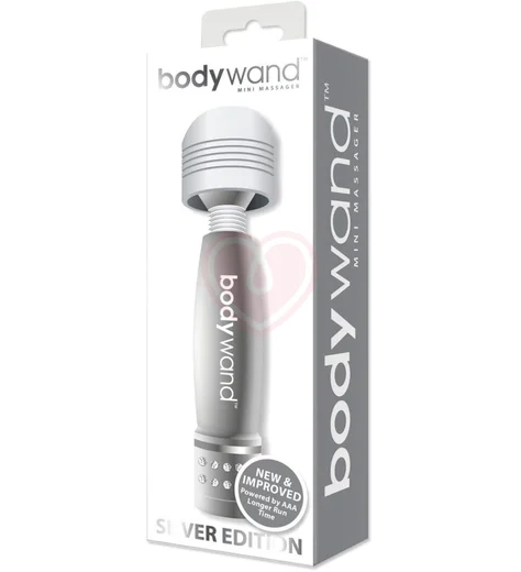 Мини-массажер с кристаллами BodyWand Silver Edition серебряный фото 2