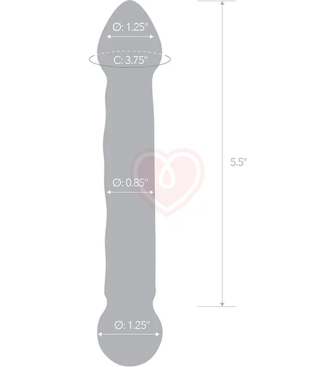 Текстурированный фаллоимитатор из стекла Glas Full Tip фото 5