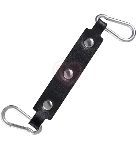 Оковы на ноги с красной строчкой Pecado BDSM черные фото 5