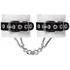 Мягкие наручники с люверсами Pecado BDSM белые с черным фото 2