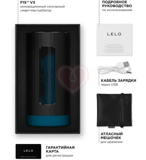 Интерактивный мастурбатор Lelo F1S V3 с вибрацией и звуковой стимуляцией синий фото 6