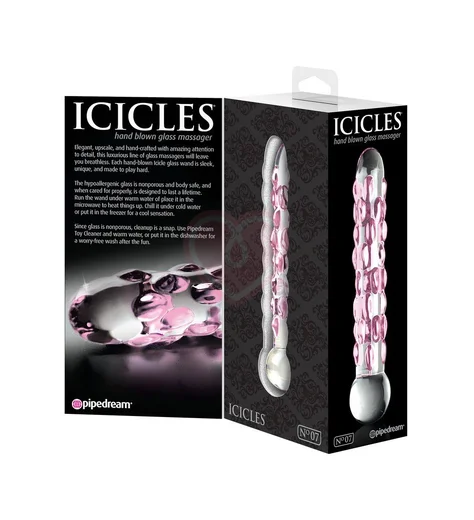 Стеклянный фаллоимитатор Icicles №7 фото 4