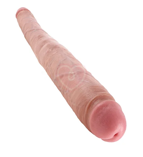 Фаллоимитатор двухсторонний гибкий King Cock Tapered Double Dildo 43 см телесный фото 2