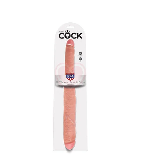 Фаллоимитатор двухсторонний гибкий King Cock Tapered Double Dildo 43 см телесный фото 3