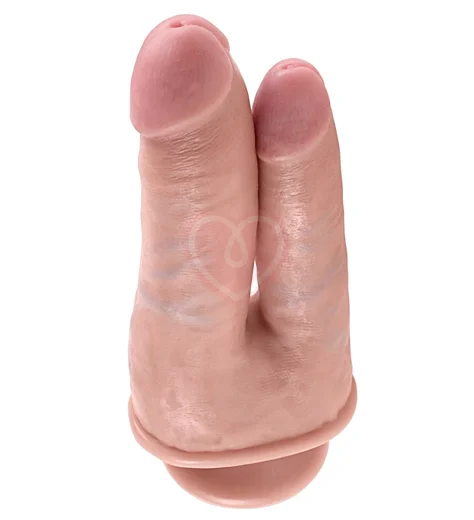 Фаллоимитатор для двойного проникновения King Cock Double Penetrator телесный фото 3