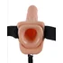 Фаллопротез с вибрацией Vibrating Hollow Strap-On with Balls Flesh 24 см телесный фото 3