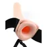 Реалистичный фаллопротез с вибрацией Pipedream Vibrating Hollow Strap-on 20 см телесный фото 2