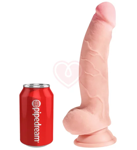 Фаллоимитатор с мошонкой на присоске King Cock Triple Density 18,5 см телесный фото 4