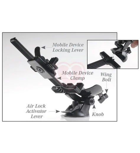 Автоматический мастурбатор ротик с держателем Mega-Bator Mouth красный фото 7