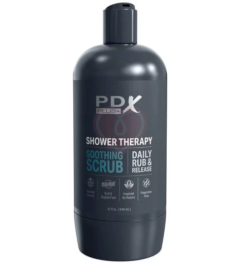 Мастурбатор вагина в бутылке геля Shower Therapy Soothing Scrub Light телесная фото 3