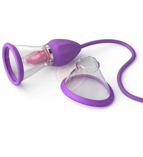 Вибратор с вакуумной помпой и язычком Ultimate Pleasure Max фото 2