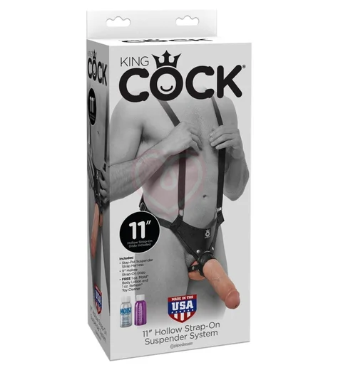 Фаллопротез с ремнями Hollow Strap-On Suspender System 27 см телесный фото 7