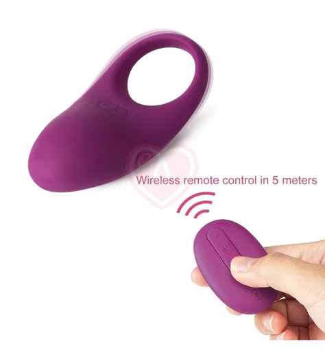 Эрекционное кольцо с вибрацией и пультом Svakom Winni фиолетовое фото 6