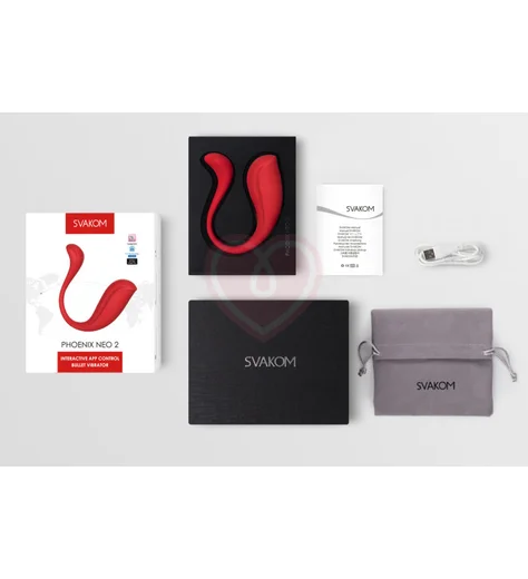 Виброяйцо с приложением Svakom Phoenix Neo 2 красное фото 2