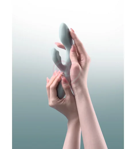 Вибратор кролик Svakom Chika с нагревом и управлением через приложение серый фото 3