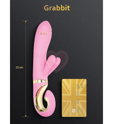 Вибратор с клиторальным отростком Gvibe Grabbit розовый фото 2
