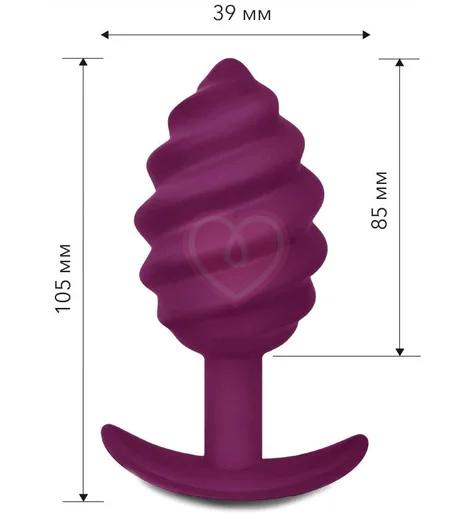 Рельефная анальная пробка Gvibe Gplug Twist 2 фото 3