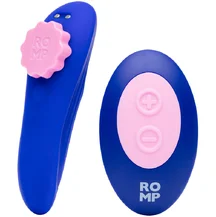 Клиторальный вибратор в трусики с дистанционным управлением Romp Party синий с розовым