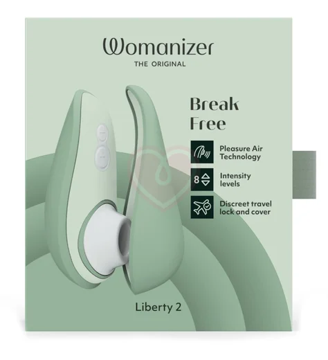 Вакуумный клиторальный стимулятор Womanizer Liberty 2 серо-зеленый фото 7
