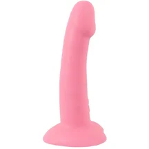 Вибратор с присоской в виде сердца Heart Guy розовый