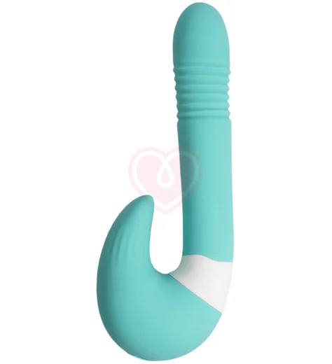 Вибратор 2в1 Youvic бирюзовый фото 1