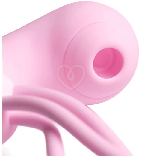 Вакуумный стимулятор клитора с виброшариками Youvic розовый фото 2