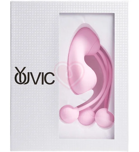 Вакуумный стимулятор клитора с виброшариками Youvic розовый фото 5