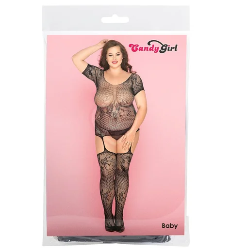 Кэтсьют с коротким рукавом и имитацией чулок со стрингами Candy Girl Baby фото 3