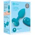 Маленькая вибропробка b-Vibe Vibrating Jewel Plug с кристаллом и пультом бирюзовая фото 2