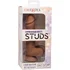 Фаллоимитатор с мошонкой на присоске Dual Density Silicone Studs 13 см коричневый фото 9