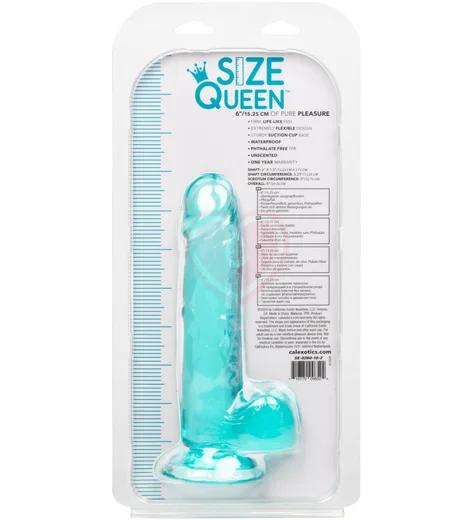 Фаллоимитатор Size Queen 15 см голубой фото 9
