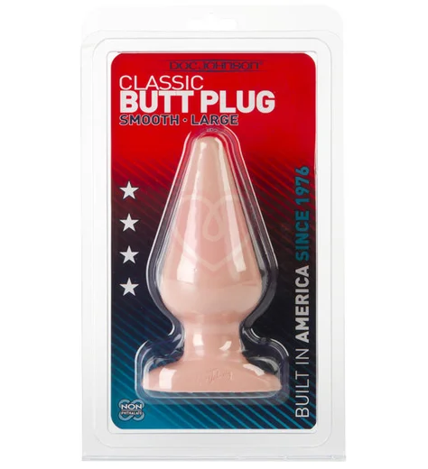 Пробка анальная большая Butt Plugs Smooth Classic Large телесная фото 2