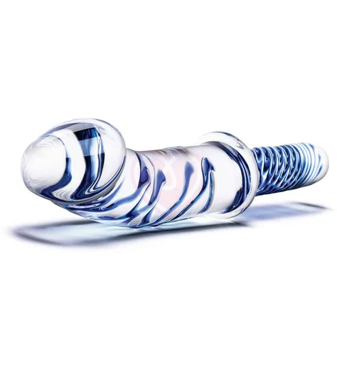 Стеклянный фаллоимитатор с ручкой Glas Realistic Double Ended фото 2