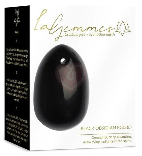 Маленький вагинальный шарик из обсидиана La Gemmes Yoni Ei фото 2