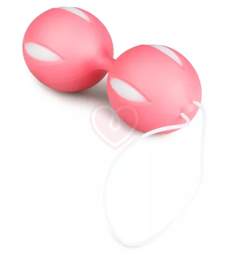 Вагинальные шарики для тренировок Кегеля Wiggle Duo Kegel Ball розовые фото 2