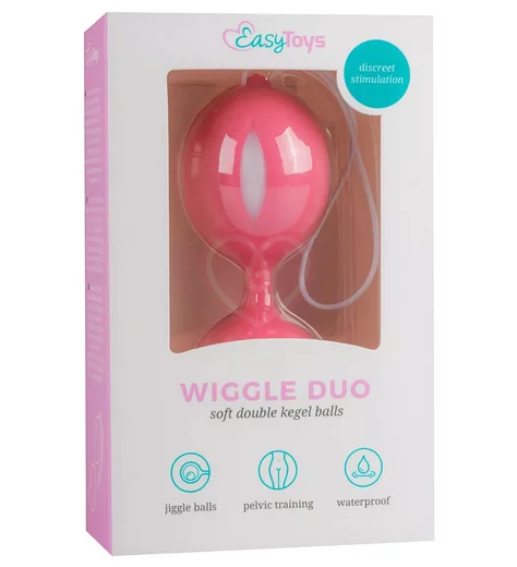 Вагинальные шарики для тренировок Кегеля Wiggle Duo Kegel Ball розовые фото 3