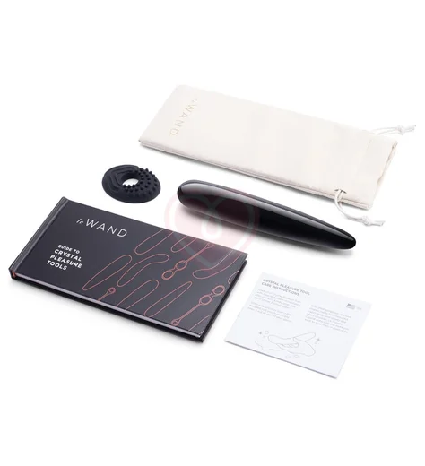 Тонкий фаллоимитатор Le Wand Crystal Slim Wand чёрный обсидиан фото 4