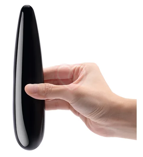 Фаллоимитатор из натурального камня Le Wand Crystal Wand чёрный обсидиан фото 2