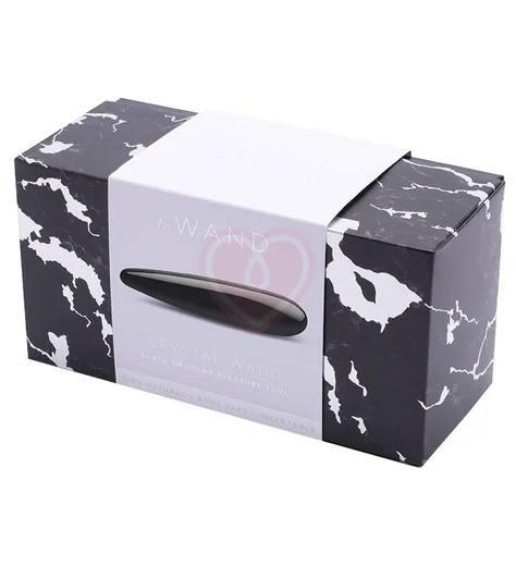 Фаллоимитатор из натурального камня Le Wand Crystal Wand чёрный обсидиан фото 5