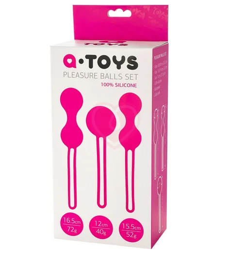 Набор из 3 вагинальных шариков со смещённым центром ToyFa A-Toys розовые фото 6