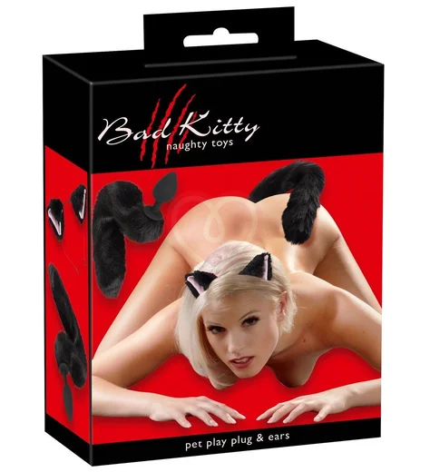 Анальная пробка с хвостом и ушки кошки Pet Play Plug and Ears фото 4