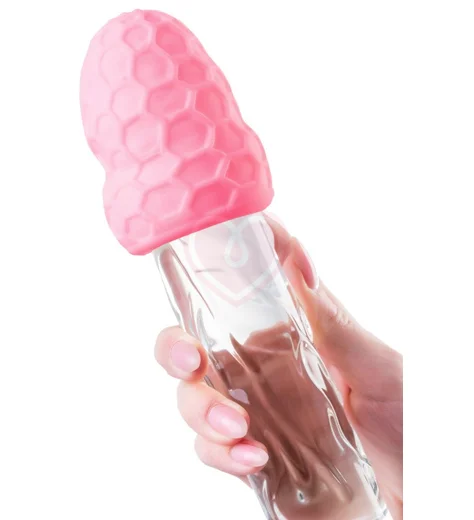 Рельефный мини-мастурбатор A-Toys Flaff 8 см розовый фото 5