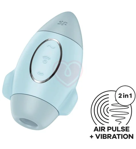 Вакуумно-волновой вибростимулятор Satisfyer Mission Control голубой фото 6