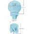Стимулятор клитора с 5 насадками Adrien Lastic Caress голубой фото 6