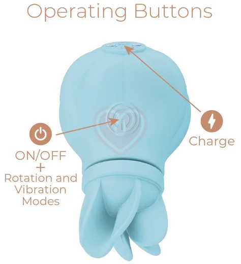 Стимулятор клитора с 5 насадками Adrien Lastic Caress голубой фото 7